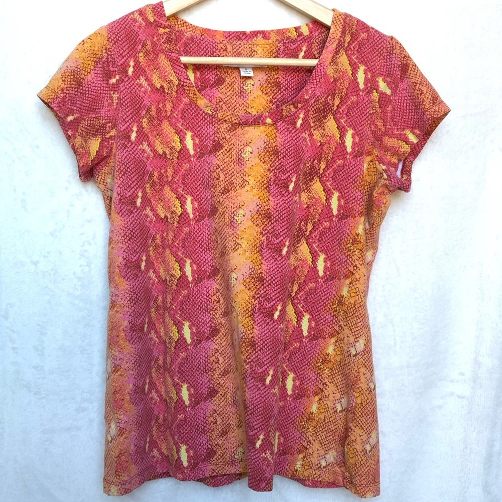 Isaac Mizrahi Live! Snake Print Knit Womens Top